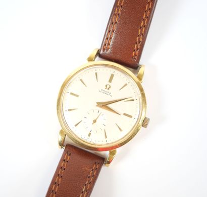 OMEGA.
Men's wristwatch, circular case in...
