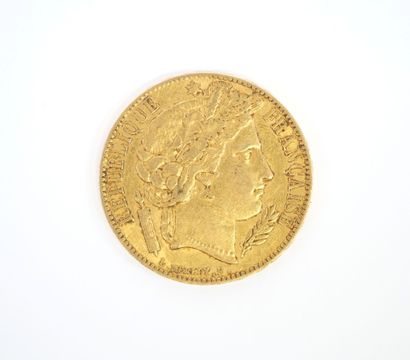 20 franc gold coin, Ceres, 1850 A.