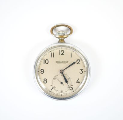 JAEGER Le COULTRE.
Steel gousset watch, champagne...