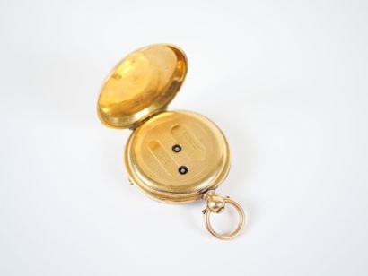 18K yellow gold collar watch, mechanical...