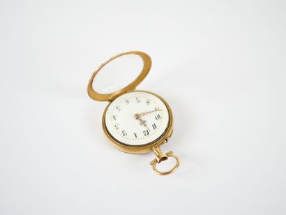 18K yellow gold collar watch, mechanical...