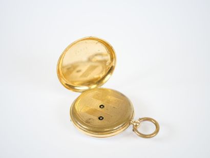 18K yellow gold gousset watch, mechanical...