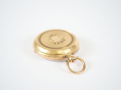 18K yellow gold collar watch, mechanical...