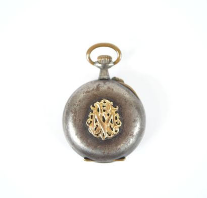 Steel collar watch, mechanical movement with...
