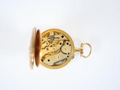 18K yellow gold collar watch, mechanical...