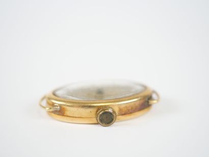 Oval ladies' wristwatch case in 18K yellow...