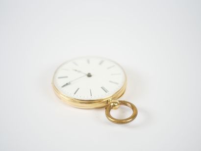 18K yellow gold gousset watch, mechanical...