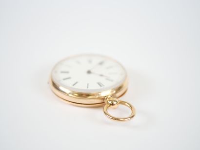 18K yellow gold gousset watch, mechanical...
