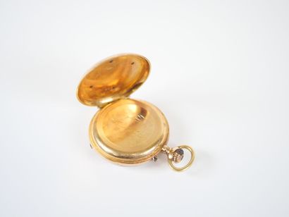 18K yellow gold collar watch, mechanical...