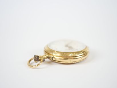 Two-tone 18K yellow gold collar watch, mechanical...