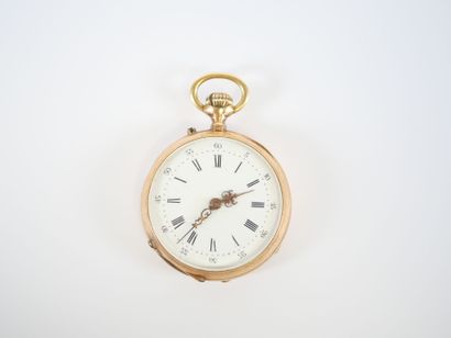 18K yellow gold collar watch, mechanical...