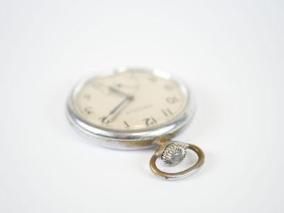 JAEGER Le COULTRE.
Steel gousset watch, champagne...