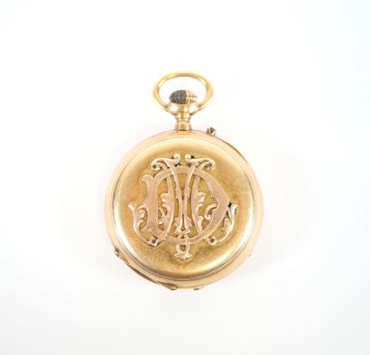 18K yellow gold collar watch, mechanical...