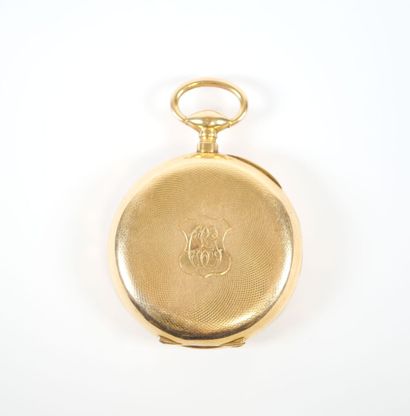18K yellow gold gousset watch, mechanical...
