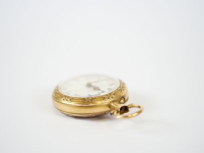 18K yellow gold collar watch, mechanical...
