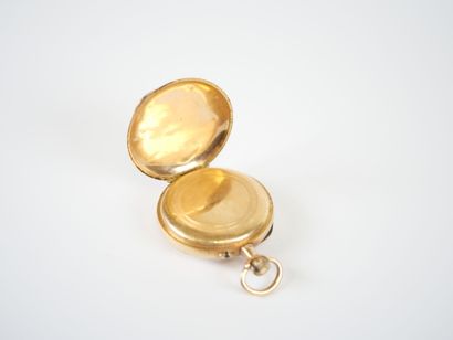 Collar watch in 18K yellow gold, mechanical...