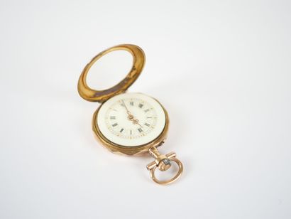 18K yellow gold collar watch, mechanical...