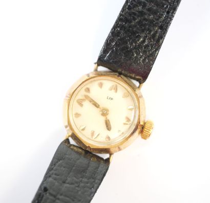 LIP. 
Ladies' wristwatch, circular case in...