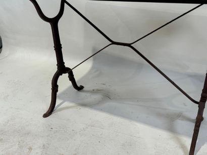 Rectangular bistro table, oak top, cast-iron...