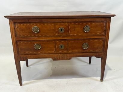 Wood and veneer chest of drawers opening...