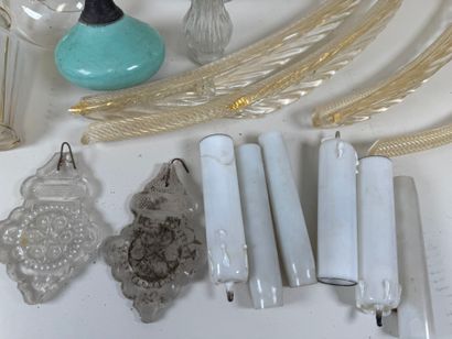 Important lot of crystals and glassware for...
