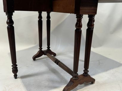 Mahogany shutter table, rectangular top,...