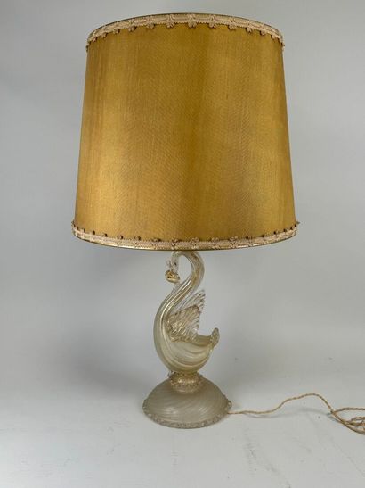 MURANO, 20th century.
Blown glass lamp with...