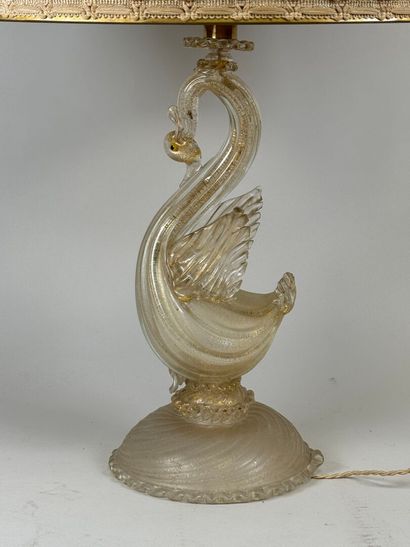 MURANO, 20th century.
Blown glass lamp with...