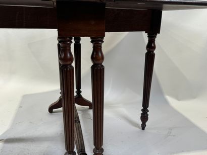 Mahogany shutter table, rectangular top,...