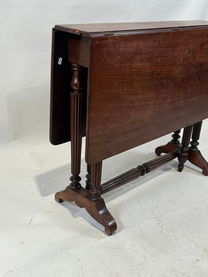 Mahogany shutter table, rectangular top,...