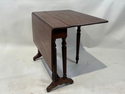 Mahogany shutter table, rectangular top,...