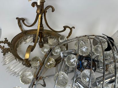 Important lot of crystals and glassware for...