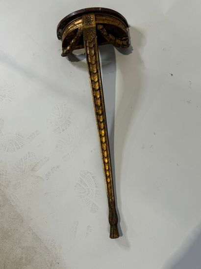 Small console in gilded, carved and openworked...