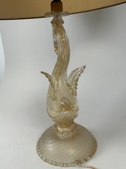 MURANO, 20th century.
Blown glass lamp with...