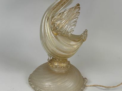 MURANO, 20th century.
Blown glass lamp with...