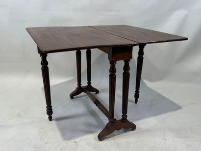 Mahogany shutter table, rectangular top,...