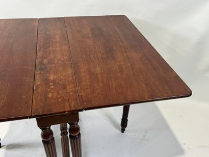 Mahogany shutter table, rectangular top,...