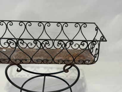 Planter on curved base.
66 x 64 x 24 cm.