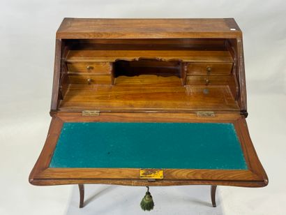 Sloping desk in cherrywood, the upper part...