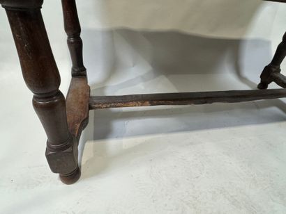 Rectangular molded oak table opening with...