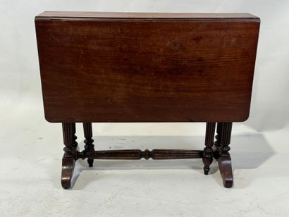 Mahogany shutter table, rectangular top,...
