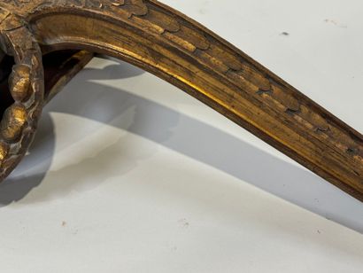 Small console in gilded, carved and openworked...
