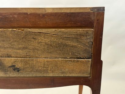 Sloping desk in cherrywood, the upper part...