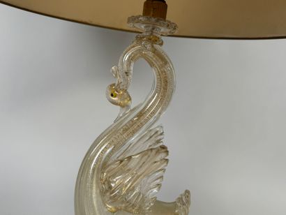 MURANO, 20th century.
Blown glass lamp with...