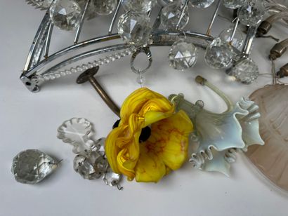 Important lot of crystals and glassware for...