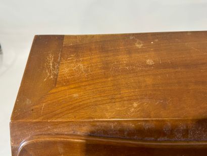 Sloping desk in cherrywood, the upper part...