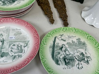 Lot of various objects including candlesticks,...