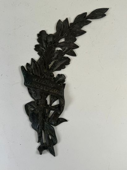 Decorative bronze sconce in the form of foliage...