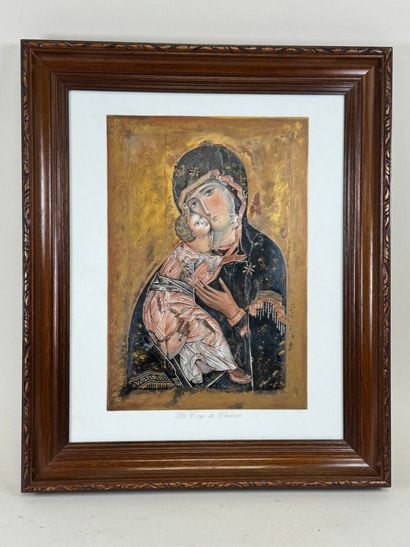 Modern school.
The Virgin of Vladimir.
Polychrome...