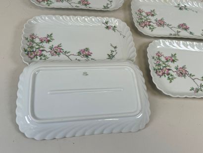 HAVILAND in LIMOGES.
Series of 6 rectangular...